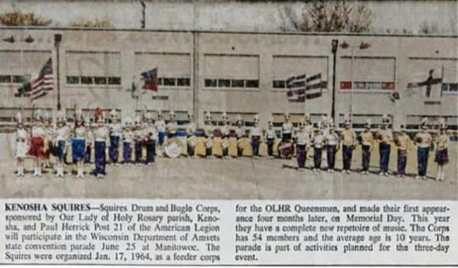 Kenosh Squires organized in 1964 as a feeder corps for the Queensmen